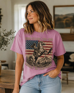 Born To Ride 1776 Shirt, Patriotic Horse Tee, USA 250 Years Strong Comfort Colors T-Shirt, Western Gift