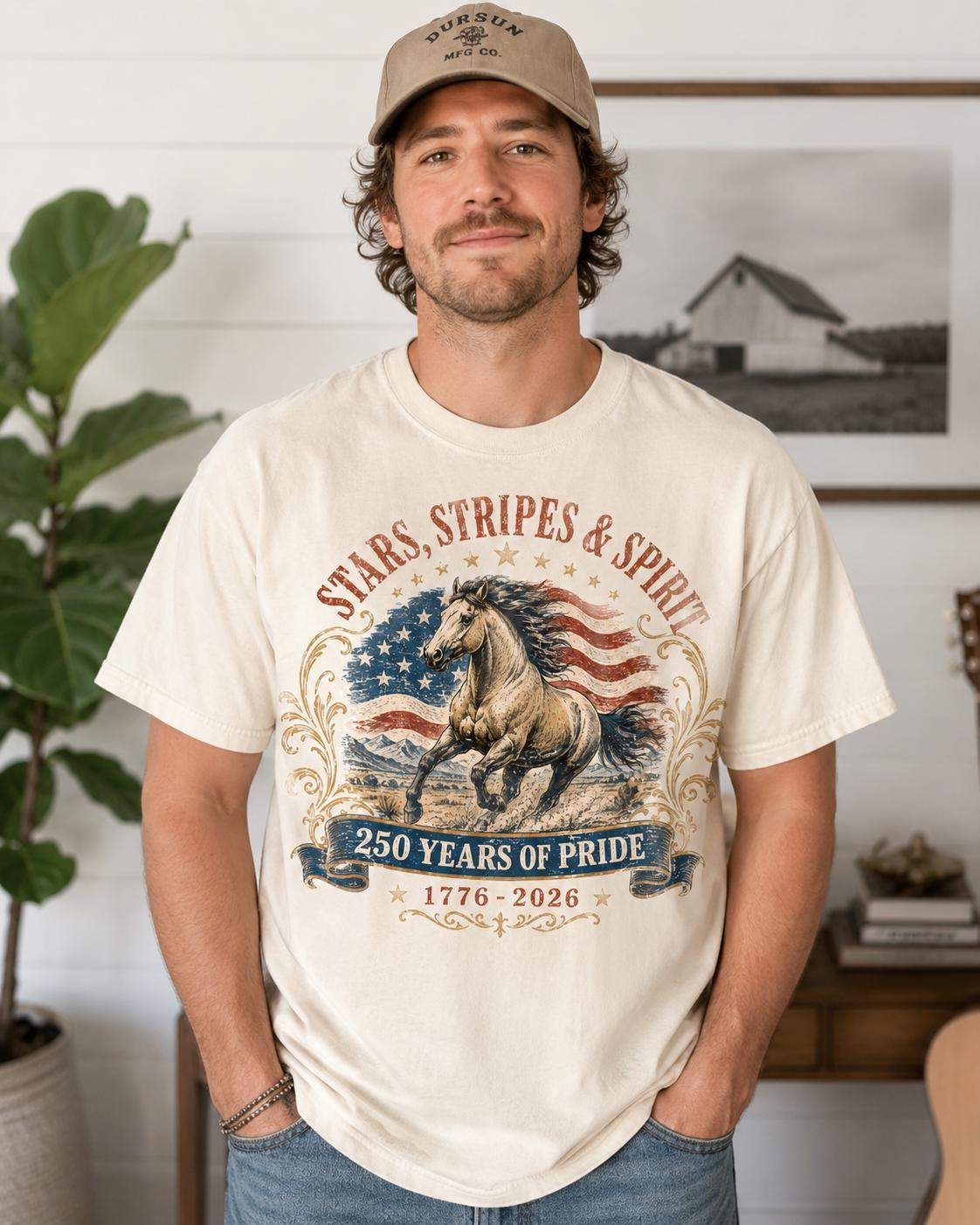 Stars Stripes Spirit Horse Shirt