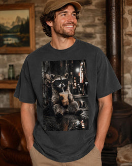 Raccoon Boba Tea Shirt, Funny Trash Panda Tee, Bubble Tea Lover Comfort Colors T-Shirt, Cute Animal Gift