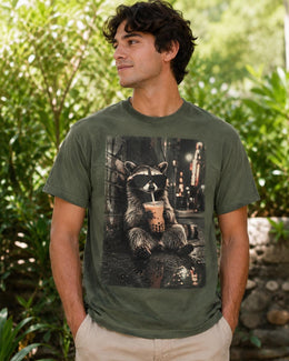 Raccoon Boba Tea Shirt, Funny Trash Panda Tee, Bubble Tea Lover Comfort Colors T-Shirt, Cute Animal Gift