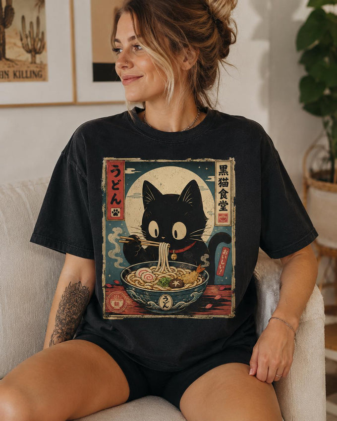 Black Cat Udon Shirt