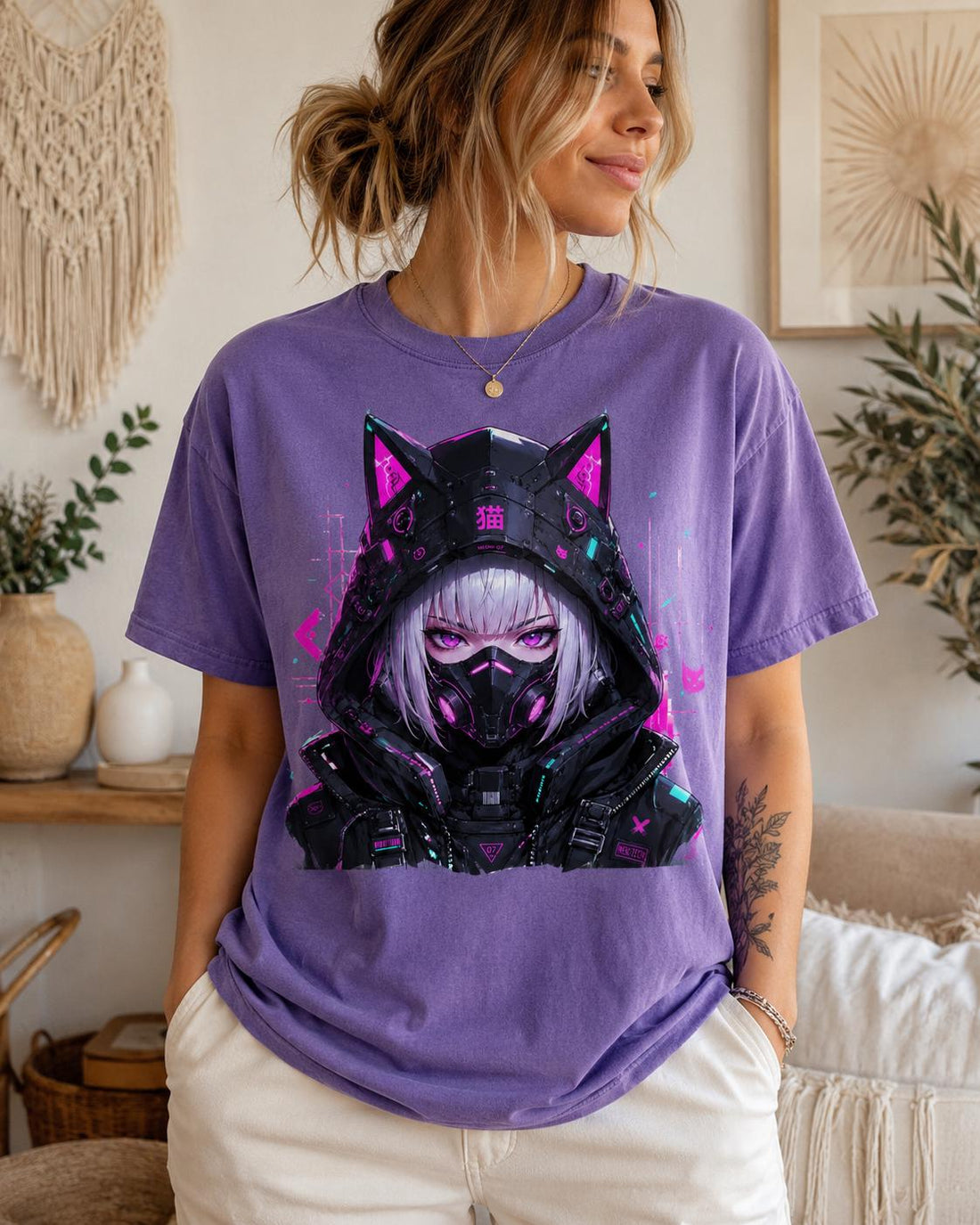 Cyber Cat Girl Shirt