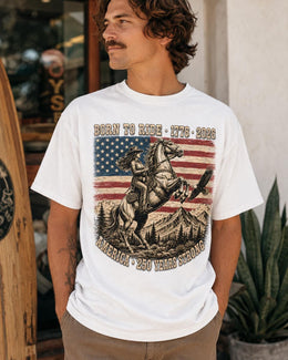 Born To Ride 1776 Shirt, Patriotic Horse Tee, USA 250 Years Strong Comfort Colors T-Shirt, Western Gift