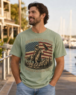 Ride For Freedom Shirt, USA 250 Years United Tee, Patriotic Western Horse Comfort Colors T-Shirt, 1776 Gift