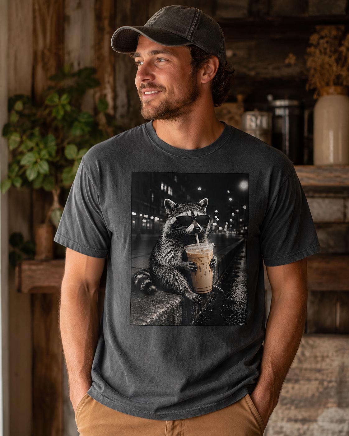Raccoon Iced Coffee Shirt