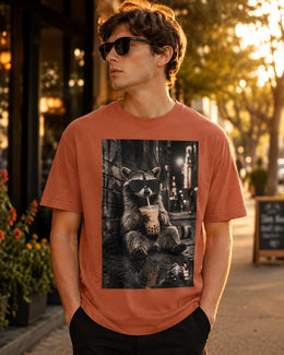 Raccoon Boba Tea Shirt, Funny Trash Panda Tee, Bubble Tea Lover Comfort Colors T-Shirt, Cute Animal Gift