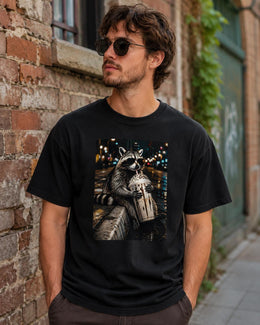 Raccoon Milkshake Shirt, Funny Trash Panda Tee, Coffee Frappuccino Comfort Colors T-Shirt, Cute Animal Gift