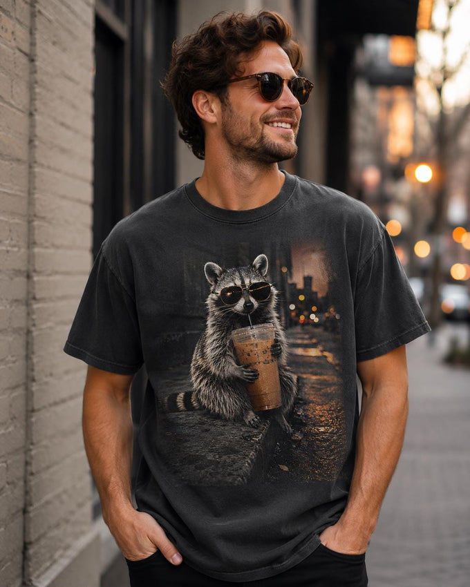 Raccoon Iced Coffee Shirt