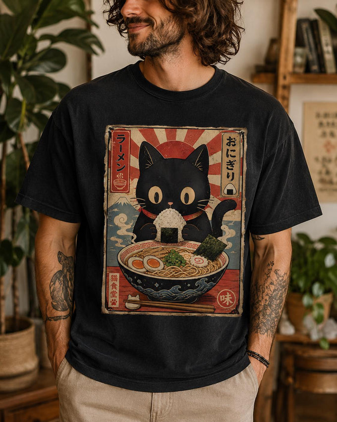 Black Cat Ramen Shirt