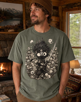 Spooky Ninja Shirt, Halloween Samurai Warrior Tee, Cute Dark Fantasy Comfort Colors T-Shirt, Anime Lover Gift