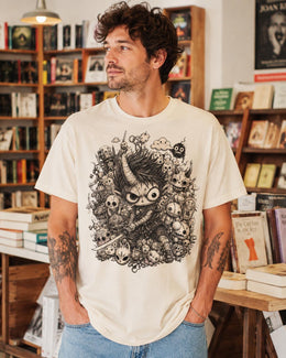 Spooky Oni Warrior Shirt, Creepy Cute Samurai Tee, Dark Fantasy Comfort Colors T-Shirt, Anime Halloween Gift