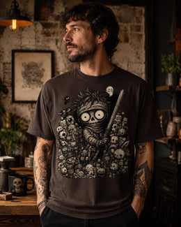 Spooky Mummy Warrior Shirt, Halloween Skeleton Samurai Tee, Dark Fantasy Comfort Colors T-Shirt, Anime Lover Gift