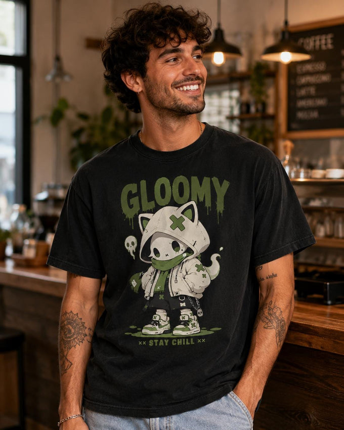 Gloomy Skeleton Cat Shirt