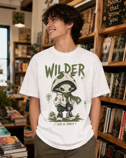 Wilder Mushroom Creature Shirt, Creepy Cute Anime Forest Tee, Goth Comfort Colors T-Shirt, Spooky Nature Gift