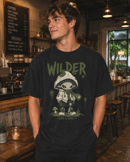 Wilder Mushroom Creature Shirt, Creepy Cute Anime Forest Tee, Goth Comfort Colors T-Shirt, Spooky Nature Gift