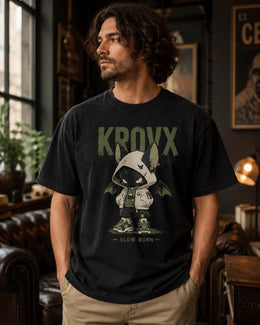 Krovx Bat Cat Shirt, Creepy Cute Anime Hoodie Tee, Goth Streetwear Comfort Colors T-Shirt, Spooky Halloween Gift