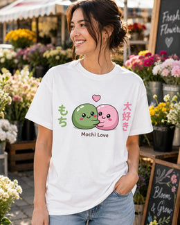 Mochi Love Shirt, Cute Kawaii Japanese Dessert Tee, Pastel Comfort Colors T-Shirt, Sweet Foodie Gift