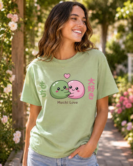 Mochi Love Shirt, Cute Kawaii Japanese Dessert Tee, Pastel Comfort Colors T-Shirt, Sweet Foodie Gift