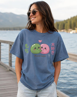 Mochi Love Shirt, Cute Kawaii Japanese Dessert Tee, Pastel Comfort Colors T-Shirt, Sweet Foodie Gift