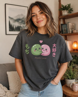 Mochi Love Shirt, Cute Kawaii Japanese Dessert Tee, Pastel Comfort Colors T-Shirt, Sweet Foodie Gift