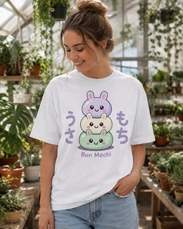 Bun Mochi Shirt, Cute Kawaii Bunny Mochi Tee, Japanese Dessert Comfort Colors T-Shirt, Pastel Foodie Gift