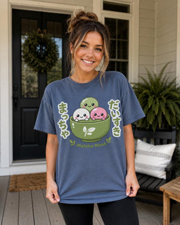 Matcha Mood Shirt, Cute Kawaii Mochi Tee, Japanese Dessert Comfort Colors T-Shirt, Green Tea Foodie Gift