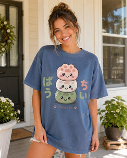 Pawchi Mochi Shirt, Cute Kawaii Paw Dessert Tee, Japanese Comfort Colors T-Shirt, Cat Dog Lover Gift