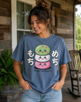 Sweet as Mochi Shirt, Cute Kawaii Japanese Dessert Tee, Pastel Comfort Colors T-Shirt, Mochi Lover Gift