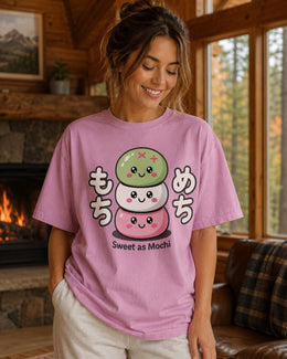 Sweet as Mochi Shirt, Cute Kawaii Japanese Dessert Tee, Pastel Comfort Colors T-Shirt, Mochi Lover Gift