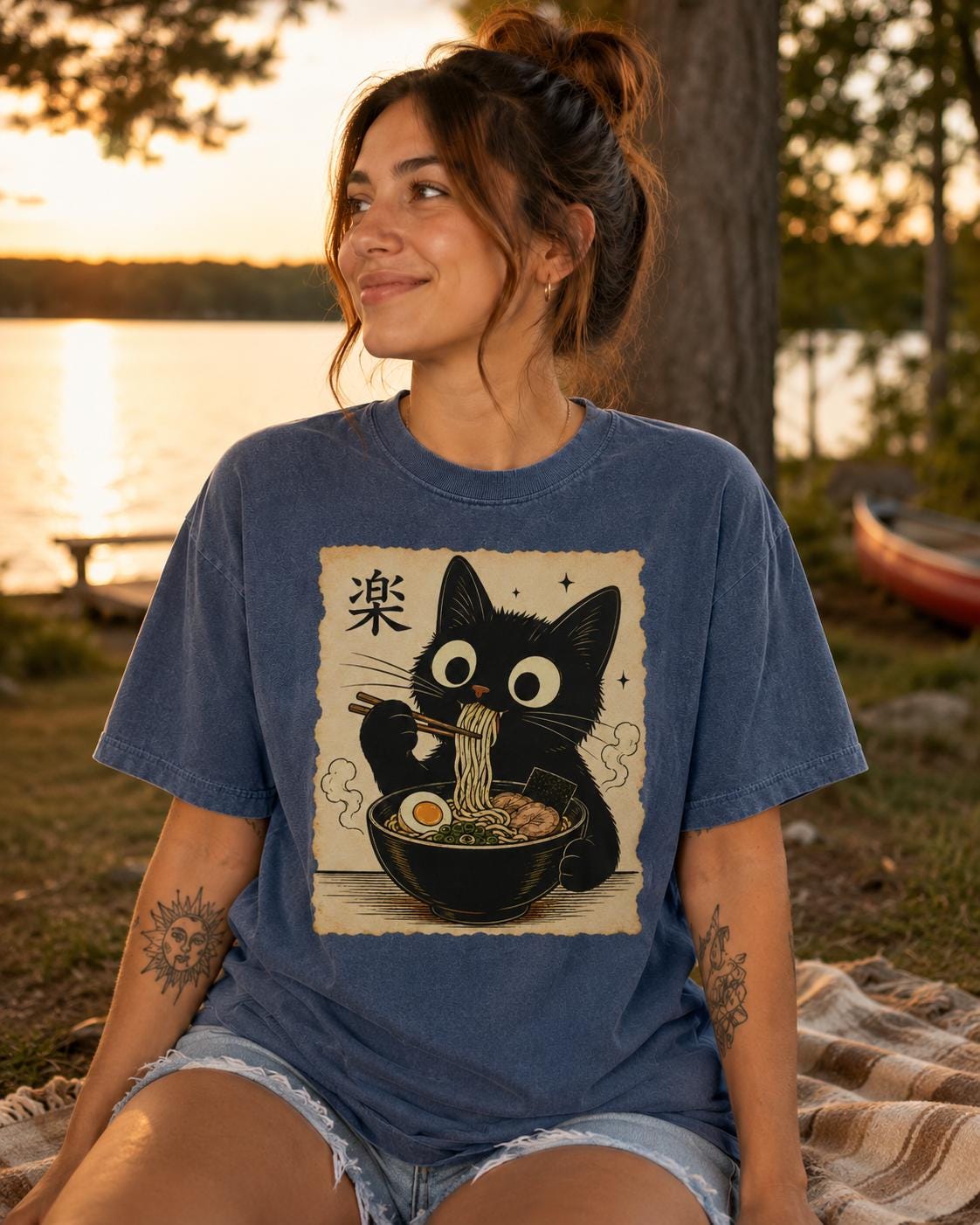 Black Cat Ramen Shirt