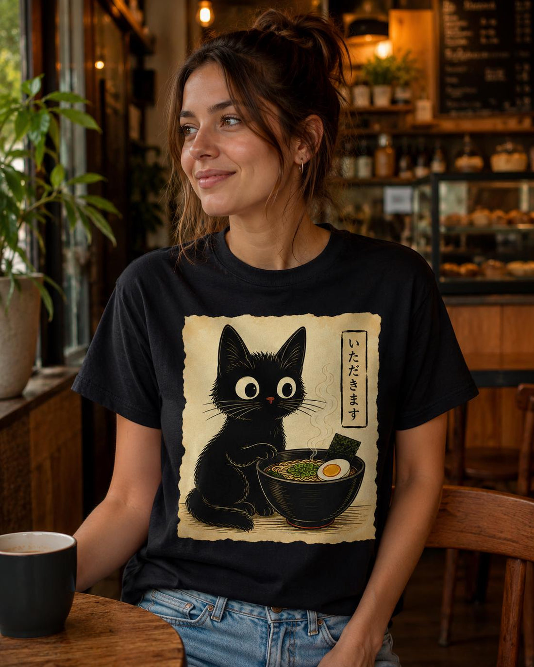 Black Cat Ramen Shirt