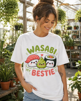 Wasabi My Bestie Sushi Shirt, Cute Kawaii Sushi Tee, Japanese Food Comfort Colors T-Shirt, Sushi Lover Gift