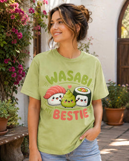 Wasabi My Bestie Sushi Shirt, Cute Kawaii Sushi Tee, Japanese Food Comfort Colors T-Shirt, Sushi Lover Gift