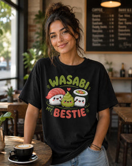 Wasabi My Bestie Sushi Shirt, Cute Kawaii Sushi Tee, Japanese Food Comfort Colors T-Shirt, Sushi Lover Gift