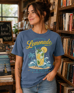 Lemonade Shirt, Coastal Breeze Summer Tee, Sip and Relax Comfort Colors T-Shirt, Beach Vacation Gift