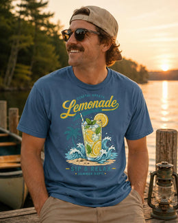 Lemonade Shirt, Coastal Breeze Summer Tee, Sip and Relax Comfort Colors T-Shirt, Beach Vacation Gift