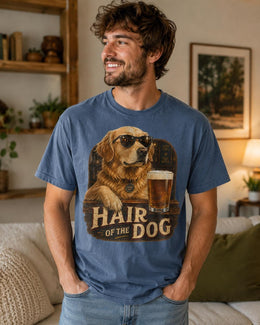 Hair Of The Dog Shirt, Golden Retriever Beer Tee, Funny Comfort Colors T-Shirt, Dog Dad Gift