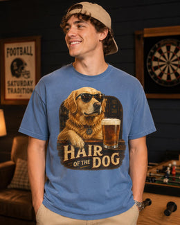 Hair Of The Dog Shirt, Golden Retriever Beer Tee, Funny Comfort Colors T-Shirt, Dog Dad Gift