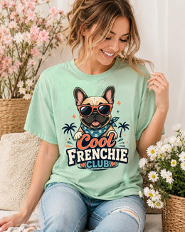 Cool Frenchie Club Shirt, French Bulldog Sunglasses Tee, Comfort Colors T-Shirt, Dog Lover Gift