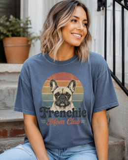 Frenchie Mom Club Shirt, French Bulldog Retro Tee, Comfort Colors T-Shirt, Dog Mom Gift
