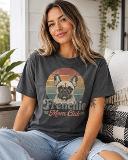 Frenchie Mom Club Shirt, French Bulldog Retro Tee, Comfort Colors T-Shirt, Dog Mom Gift