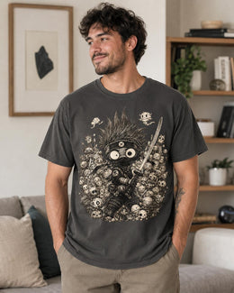 Spooky Ninja Shirt, Halloween Samurai Warrior Tee, Cute Dark Fantasy Comfort Colors T-Shirt, Anime Lover Gift