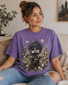 Spooky Ninja Shirt, Halloween Samurai Warrior Tee, Cute Dark Fantasy Comfort Colors T-Shirt, Anime Lover Gift