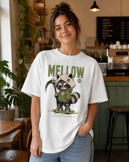 Mellow Raccoon Shirt, Creepy Cute Anime Hoodie Tee, Goth Streetwear Comfort Colors T-Shirt, Spooky Gift