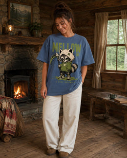 Mellow Raccoon Shirt, Creepy Cute Anime Hoodie Tee, Goth Streetwear Comfort Colors T-Shirt, Spooky Gift