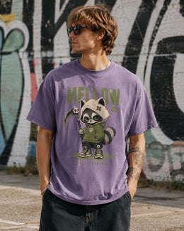 Mellow Raccoon Shirt, Creepy Cute Anime Hoodie Tee, Goth Streetwear Comfort Colors T-Shirt, Spooky Gift