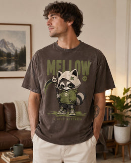 Mellow Raccoon Shirt, Creepy Cute Anime Hoodie Tee, Goth Streetwear Comfort Colors T-Shirt, Spooky Gift