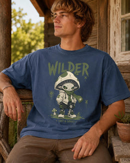 Wilder Mushroom Creature Shirt, Creepy Cute Anime Forest Tee, Goth Comfort Colors T-Shirt, Spooky Nature Gift