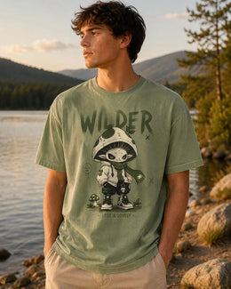 Wilder Mushroom Creature Shirt, Creepy Cute Anime Forest Tee, Goth Comfort Colors T-Shirt, Spooky Nature Gift