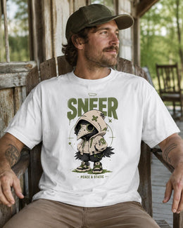 Sneer Plague Crow Shirt, Creepy Cute Anime Bird Tee, Goth Streetwear Comfort Colors T-Shirt, Spooky Halloween Gift